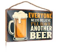 Large Home Sign Everyone Needs To Believe I'll Have Another Beer. Camper Decor Farmhouse Hanging Sign(23X35CM)