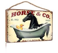 Large Home Sign Horse & Co. Bath Soap Camper Decor Farmhouse Hanging Sign(23X35CM)