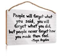 Large Home Sign People Will Forget What You Said. Camper Decor Farmhouse Hanging Sign(15X28CM)