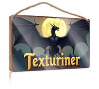 Large Home Sign Texturiner: The Ultimate Dragon Texture Editor For Gamers Wooded Sign Office Door Signs Funny Kitchen Signs Wall Decor(23X35CM)