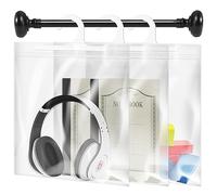 Large Hook Hanging Storage Bags 16 x 13-inch, Headphone Storage Classroom - Reusable, Waterproof & Dustproof - Ideal for Classroom, Library, and Pharmacy Use