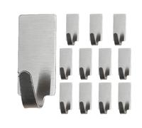 Large Hoooks - Self Adhesive Hook - Walll Hangers - Stainless Steel Wall Hooooks - Heavy Duty Stick On Hookss - Sticky Hooks Extra Sturdy for Clothes, Towels, Hats, Scarves