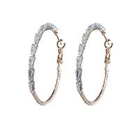 Large Hoops Circle Earrings Thin Dangle Gold Silver Elegant Earrings Wedding Women Accessories Jewelry Earrings For Women Fun Earrings Pack (Gold, One Size)