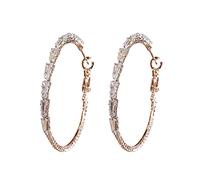 Large Hoops Circle Earrings Thin Dangle Gold Silver Elegant Earrings Wedding Women Accessories Jewelry Earrings For Women Fun Earrings Pack (Rose Gold, One Size)