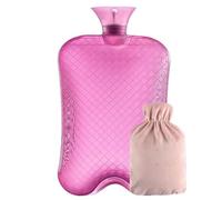 Large Hot Water Bottle with Soft Fur Cover 3L Extra Large Capacity Hot Water Bag for Pain Relief, Hot Compress and Cold Therapy, Hand Feet Warmer, Great Gift Idea for Women