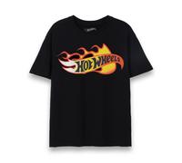 (Large) Hot Wheels Short Sleeved T-Shirt (Mens Black)