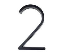 Large House Number Sign, 12cm Floating House Number Letter A B C Door Alphabet Letters Name Plate Dash Slash Sign 5 Inch.Zinc Alloy Black(2)