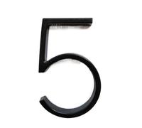 Large house numbers, 127mm Floating House Number Letters Big Modern Door Alphabet Home Outdoor 5 In.Black Numbers Address Plaque 0-9,AB(5)