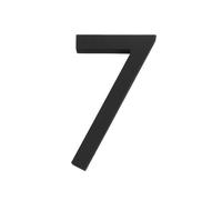 Large house numbers, 152mm Floating Outdoor Street Address Sign Plates, Big Black Acrylic For Apartment Yard Mailbox 0-9 Front Door Numbers(Number 7)