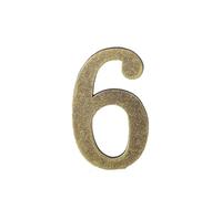 Large house numbers, 1PCS Metal House Number With Magnet 10 * 6cm Door Apartment For Outdoor Hotel Home Mail Box Label #0-9 Front Numbers(Bronze,10CM-WITH MAGNET-6CM No.6)