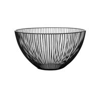Large Household Solid Color Storage Basket Black Table Decor Metal Dish Kitchen Fruit Bowl Food Baskets Bread Iron Shape(Black)