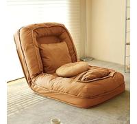 Large Human Dog Bed, Adjustable Backrest Chaise Lounge Chair, Large Foldable Lazy Sofa Floor Chair Thicken Cushion (Orange)