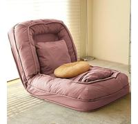 Large Human Dog Bed, Adjustable Backrest Chaise Lounge Chair, Large Foldable Lazy Sofa Floor Chair Thicken Cushion (Pink)