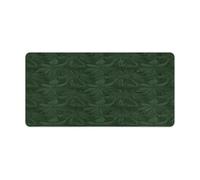 Large Hunter Green Floral Petals Pattern Mouse Pad Waterproof Keyboard Mat Rubber Desk Pad Protector Computer Game Mouse Mat Multifunctional Non-Slip Mousepad for Work Game Office 23.6" X 11.8"