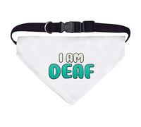 Large 'I Am Deaf' Dog/Cat/Pet Bandana (PD00039892)