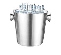 Large Ice Bucket - 2L Wine Cooler Container | Large Insulated Metal Drinks Cooler Storage Container with Handle | For Drinks Beer Wine Champagne Cocktail Bar Parties Outdoor