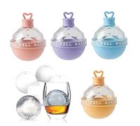 Large Ice Cube Molds, Ice Ball Maker Mold Light Bulbs Molds Silicone Whiskey Ball Maker Bulb Hockey Mold for Cocktail Coffee Juice 4PCS