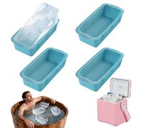 Large Ice Cube Tray, 4PCS Giant Ice Cube Moulds, Ice Bath Ice Blocks, Easy Release Silicone Trays for Freezer, Reusable Giant Trays Making for Ice Bath Tub, Cold Plunges