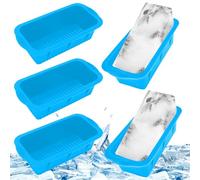 Large Ice Cube Tray, 5 PCS Big Ice Cube Moulds for Ice Bath Easy Release Reusable Giant Trays Making 4.5 lbs Silicone Ice Cubes