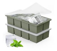Large Ice Cube Trays for Whiskey: GGOW Big Silicone Ice Cube Trays 2Inch - Huge Square Ice Cubed Tray for Whisky and Cocktail