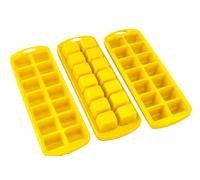 Large Ice Cube Trays - Pack of 3 | Easy Ice Cube Moulds | Large Ice Cubes for Whisky, Cocktails, Juice & Soft Drinks | Available in Yellow, Green, Blue & Red