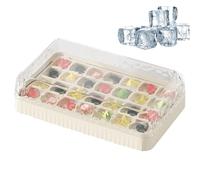 Large Ice Mold - Stackable Large Capacity, Push Ice Bucket with Lid - for Whisky Cocktails Motorhome Camping Home Restaurant Picnic Beach and Refrigerators