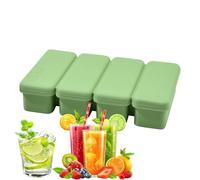 Large Ice Mold Tray | Big Ice Block Maker Mold for Freezer - 4-Grid Kitchen Gadget Silicone Chilling Cube Making Tool for Beverage Preparation Wine Tequila Brandy Cognac Bourbon
