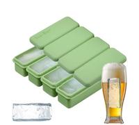 Large Ice Mold Tray | Big Ice Maker Mold with Lid for Whiskey,4-Grid Silicone Whiskey Chilling Cube Making Kitchen Helper for Tequila Cocktails Beverage Vodka