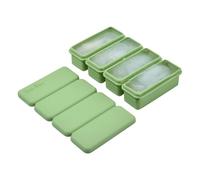 Large Ice Tray with Lid | Big Ice Block Maker Mold for Freezer | 4-Grid Kitchen Gadget Silicone Chilling Cube Making Tool for Beverage Preparation Wine Tequila Brandy Cognac Bourbon