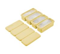 Large Ice Tray With Lid - Big Ice Maker Mould | 4-Grid Easy-Release Cube Tool | 16.8 x 9.3 x 3.5 cm Food Grade Silicone with Lid for Whiskey Brandy Vodka Cognac Bourbon Beverage Tequila Chilling Cubes