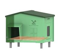 Large Indestructible Heated Cat House for Outside, Extremely Waterproof & Weatherproof Heated Outdoor Cat House for Winter, Fully Insulated Feral Cat Shelter for Outdoor Barn Cats Strays, 20x16x20 in
