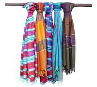 Large Indian Boho Scarves - Purple Tones | Oversized 100% Cotton Scarf | Handmade in India | Lightweight & Versatile (Multicoloured)