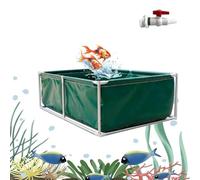 Large Indoor Aquarium Tank for Koi Fish Durable PVC Pond Liner with Steel Frame Perfect for Koi Culture & Agricultural Irrigation 3x3x0.9m Viewing Pond