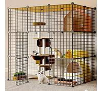 Large Indoor Cat Cages with Roof, Indoor Cat Enclosures, Cat Carrier, Super Carrier, Thicker Steel Frame, Safer, Easy to Assemble The Cattery