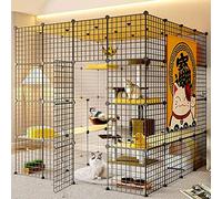 Large Indoor Cat Cages with Roof, Indoor Cat Enclosures, Cat Carrier, Super Carrier, Thicker Steel Frame, Safer, Easy to Assemble The Cattery