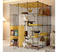Large Indoor Cat Cages with Roof, Indoor Cat Enclosures, Cat Carrier, Super Carrier, Thicker Steel Frame, Safer, Easy to Assemble The Cattery