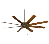Large indoor ceiling fan with pull cord 160cm 63" Fanimation Levon Bronze Walnut