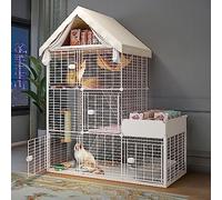 Large Indoor Diy Cat Crate Detachable Cat Playpen Small Animal Cage Semi-Enclosed Cat Enclosures,Large Exercise Place Ideal For 1-2 Cats,137x47x167cm-A