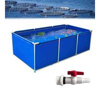 Large Indoor Free-standing Aquarium, Flexible PVC Canvas Pond Liners, for Koi Culture & Agricultural Irrigation, Above Ground Fish Pond, Durable & Easy to Set Up,002,3 * 1.5 * 0.6m