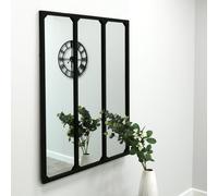 Large Industrial Mirror Black