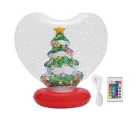 Large Inflatable Christmas Baubles, Heart-Shaped Luminous Christmas Decoration - Inflatable Balls with Figure Indoor and Remote Control - for Outdoor Garden Pool Patio Beach Path Public