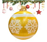 Large Inflatable Christmas Ornaments | 19.7 Inch Blow up Ball Christmas Decor - Waterproof Outdoor Decor for Holiday Lawn Indoor Yard Office Living Room Patio School Shop Porch Party