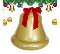 Large Inflatable Christmas Ornaments - PVC Bow Bell Blow up Christmas Bells | Lawn Ornaments Outdoor Decor for Pathway Garden Yard Patio Indoor Living Room Bedroom Office School