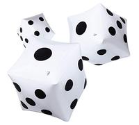 Large Inflatable Dice, Jumbo Giant Game Dice for Indoor Outdoor Ludo Parties, Pool Celebrations, and Board Game Decor (12 Inch, 3 Pack)