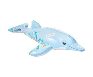 Large Inflatable Dolphin Ride On Beach Pool Float Toy Lilo Swimming Aid 1.75M
