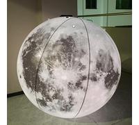 Large Inflatable Moon, Inflatable LED Lighting Moon Planet Balloon for Educational Institution/Planetarium/Store/Club Decoration (137.8'')