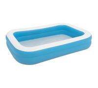 Large Inflatable Pool 1.95m x 1.4m - Family & Kids Outdoor Garden Swimming Paddling Pool - Heavy Gauge PVC - Easy to Inflate at Home - Includes Repair Patch - 440L Capacity - Pools for Garden