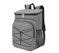 Large Insulated Cooler Backpack, Thermal Lunch Bag with Waterproof Ox, Fabric and Aluminum Foil Lining, for Camping, Picnic, Hiking, Work, Black or Grey(Grey)