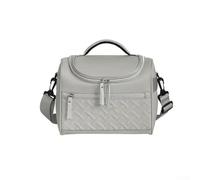 Large Insulated Lunch Box with Adjustable Strap, Leakproof Polyester Outer with Foam Filling, Convenient Lunch Bag for Men and Women (Gray)