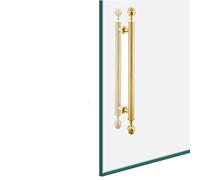 Large Interior Barn Door Handles for Bedroom Kitchen Entry, Modern Heavy Duty Glass Door Pull Push Handle with Hardware Kits, 50/60/80/100cm Length(Gold-110cm/43.3in)